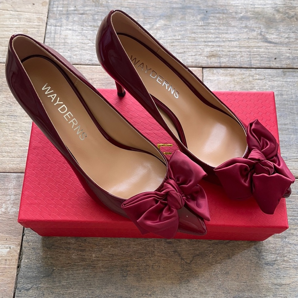 Wayderns Red Bow Heels Ladies Size 7